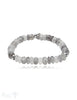 button 8 mm Edelstein Armband mit 3 Stk. Silberteile facettiert 19 cm auf Elastik - Shanti Enterprise AG