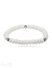button 8 mm Edelstein Armband mit 3 Stk. Silberteile facettiert 19 cm auf Elastik - Shanti Enterprise AG