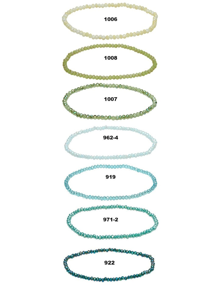 Buttons Ø 3 mm Armband facettiert auf Elast 18 cm Zirkonia-Kristalle - Shanti Enterprise AG