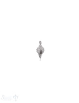Cantharus Schnecke Anhänger Silber  20x8 mm getupf t Oese fix