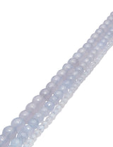 Chalcedonykette facett. lavendel-blau AA