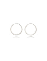 Creolen 1.2 mm breit, mit Steck-Verschluss poliert Silber 925