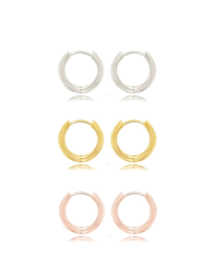 Creolen 14 mm für Anhänger 2,5 mm breit Klapp- Verschluss poliert Silber 925 ec - Shanti Enterprise AG