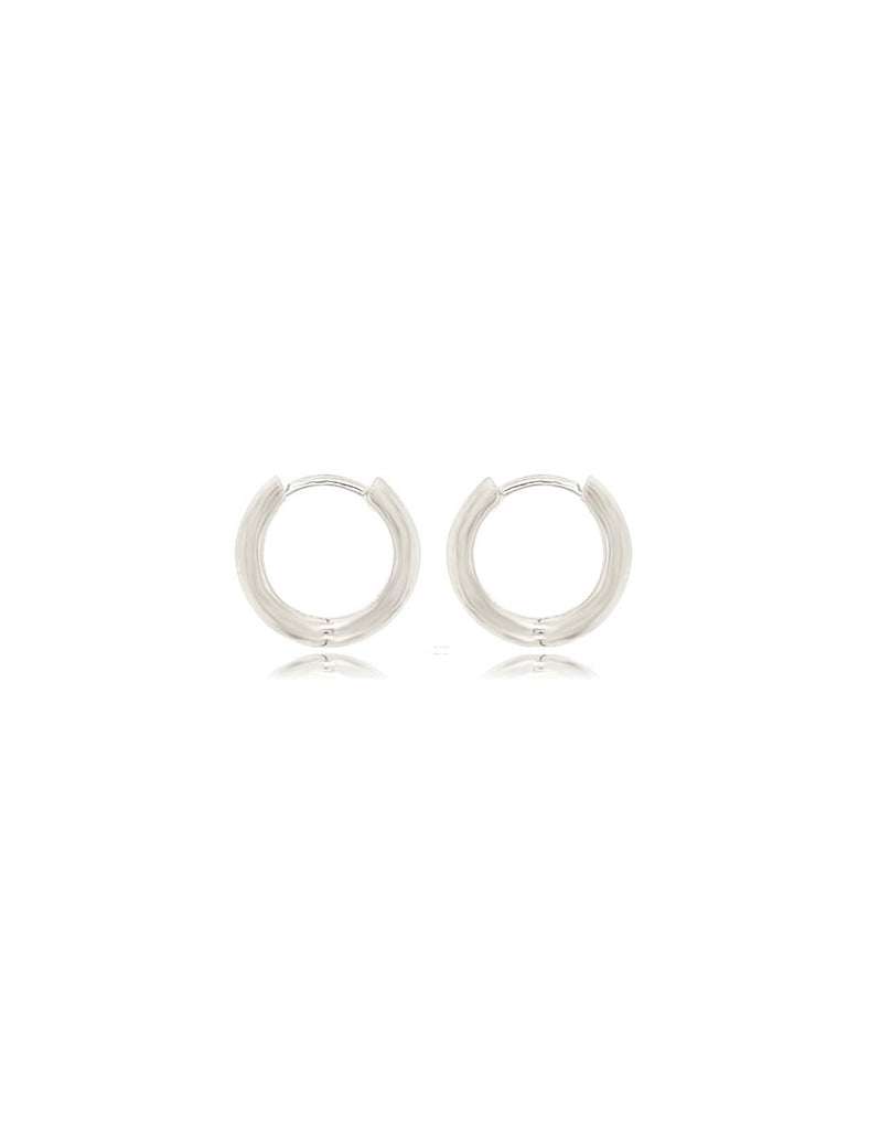Creolen 14 mm für Anhänger 2,5 mm breit Klapp- Verschluss poliert Silber 925 ec - Shanti Enterprise AG