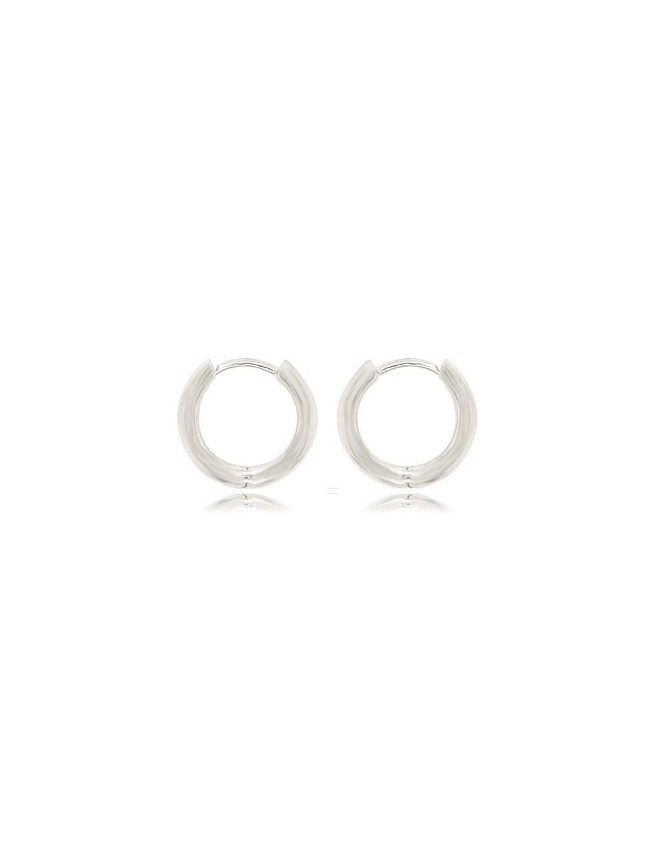 Creolen 14 mm für Anhänger 2,5 mm breit Klapp- Verschluss poliert Silber 925 ec - Shanti Enterprise AG