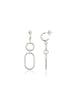 Creolen 52x14 mm Ohrstecker Glieder rund und oval 2.5 mm verbunden mit offenen Creolen 12 mm poliert - Shanti Enterprise AG