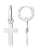 Creolen Silber hell 11 mm , mit Anhänger ca. 10 mm - Shanti Enterprise AG