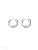 Creolen Silber hell 13 mm eingekerbt 3 mm breit - Shanti Enterprise AG