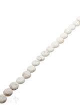 Dendriten-Jaspis Strang weiss matt Disk 9 mm AA (9,0-9,3 mm)