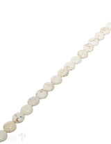 Dendriten-Jaspis Strang weiss poliert Disk 9 mm AA (9,0-9,3 mm)