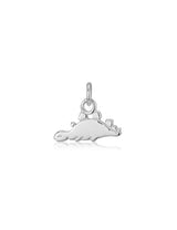 Dinosaurier mini Anhänger 12x8 mm poliert mit Öse Silber 925