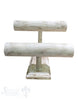 Display Buchen- Holz:Armband-Ständer doppeltD:60mm mit Fuss 12/24x29 cm weiss-antik - Shanti Enterprise AG