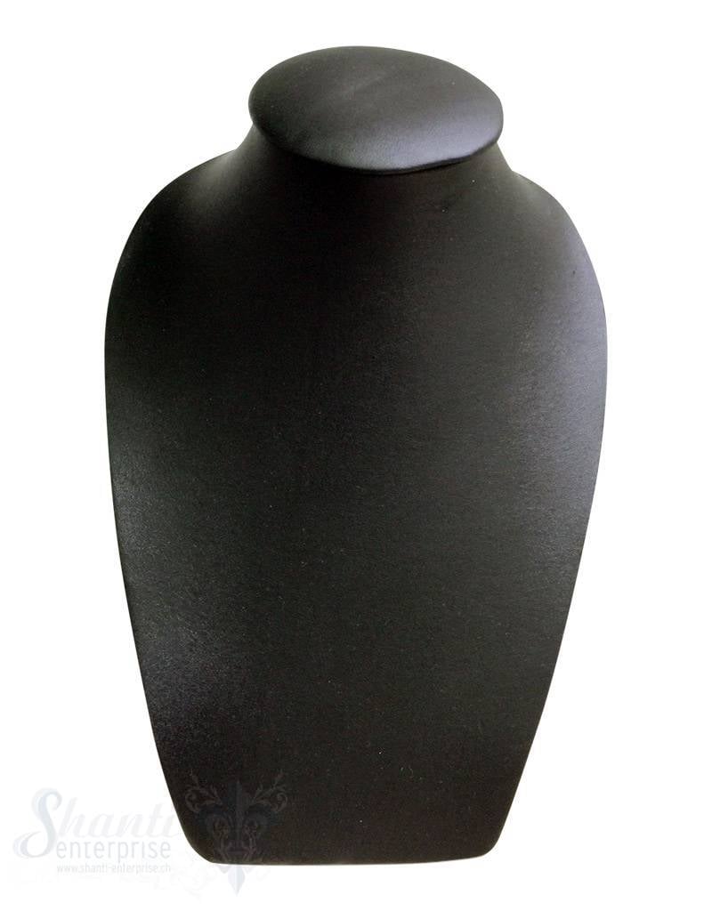 Display Kunstleder schwarz: Büste 19x30 cm mit Fuss Klettverschluss - Shanti Enterprise AG