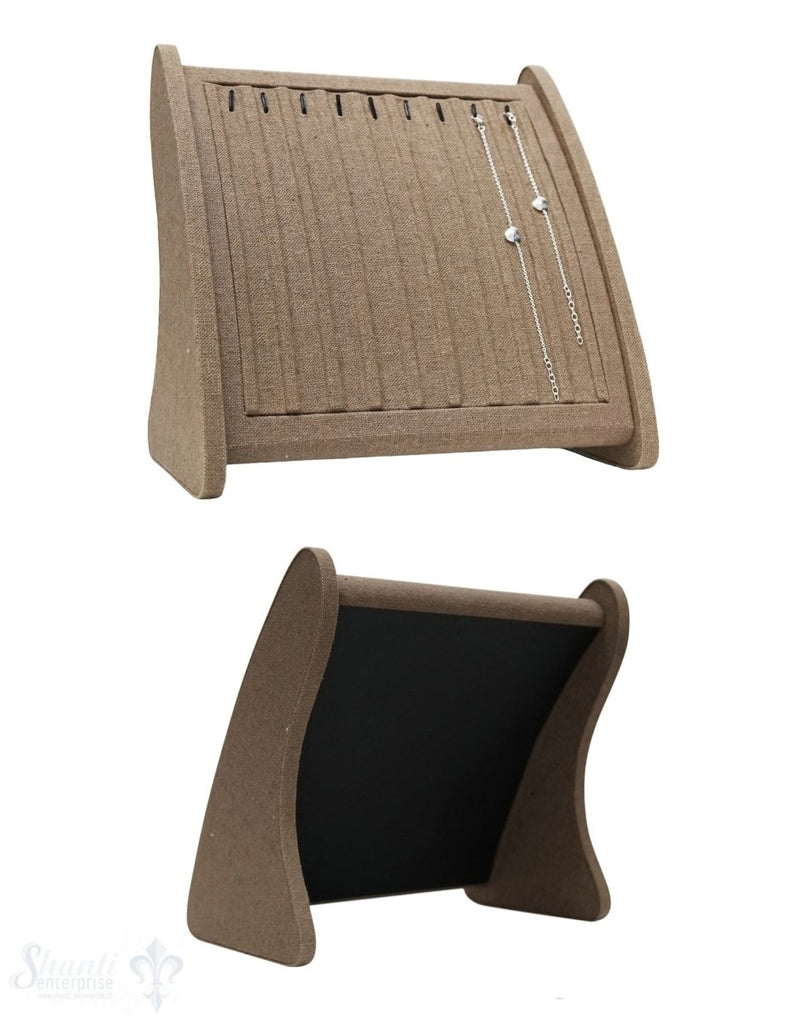 Display Leinen braun Ständer mit Haken 25x28x14 cm - Shanti Enterprise AG