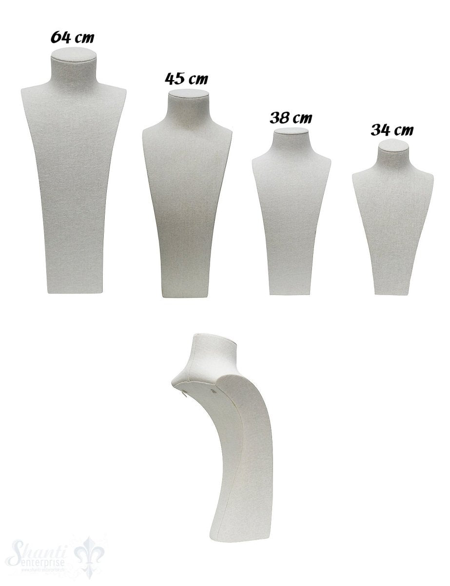 Display Leinen Büste weiss mit Haken hinten - Shanti Enterprise AG