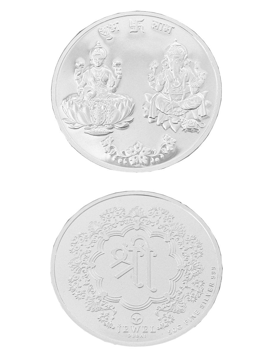 Diwali Silver Coins in 999 Fine Silver in 3 Different Sizes - Shanti Enterprise AG