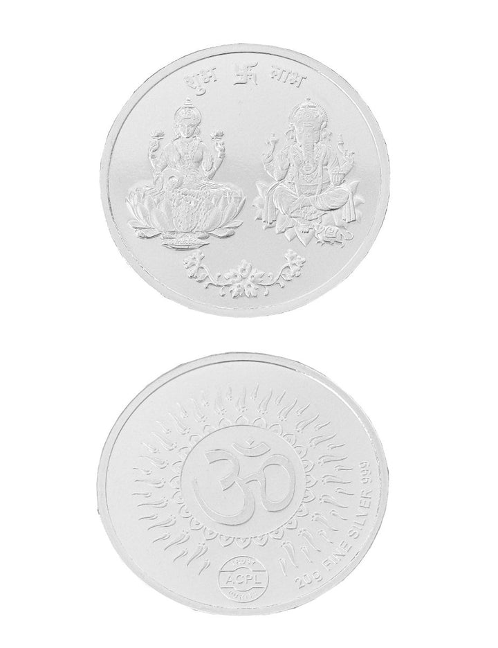 Diwali Silver Coins in 999 Fine Silver in 3 Different Sizes - Shanti Enterprise AG