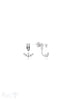 Doubleface Ohrstecker 10x14 mm mit Punkten Höhen verstellbar Silber 925 - Shanti Enterprise AG
