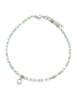 Edelstahl Fusskette 24–28 cm, mit 3 mm Edelstahlelemente und Edelstein Karabiner, mit Kette verstellbar - Shanti Enterprise AG