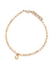 Edelstahl Fusskette 24–28 cm, mit 3 mm Edelstahlelemente und Edelstein Karabiner, mit Kette verstellbar - Shanti Enterprise AG