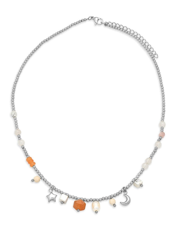 Edelstahl Halskette mit Charms 38-45cm - Shanti Enterprise AG