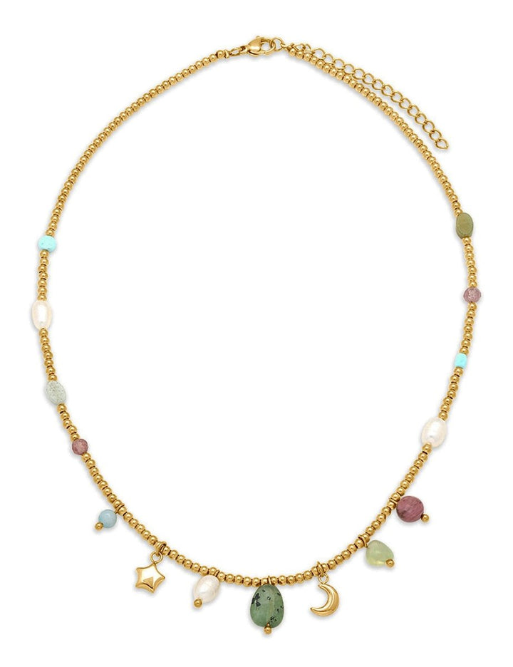 Edelstahl Halskette mit Charms 38-45cm - Shanti Enterprise AG