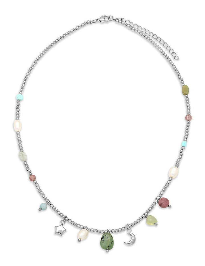 Edelstahl Halskette mit Charms 38-45cm - Shanti Enterprise AG