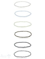 Edelstein Armband 3 mm facettiert rund auf Elastik 17 cm