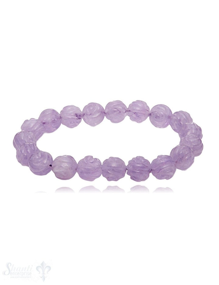 Edelstein Rosen Armband graviert 10 mm - Shanti Enterprise AG