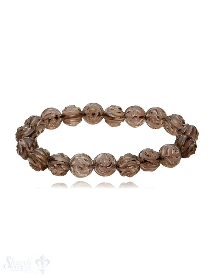 Edelstein Rosen Armband graviert 10 mm - Shanti Enterprise AG