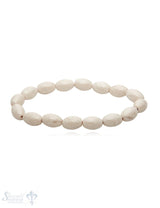 Edelsteinarmband Navette auf Elastik 8.5x12mm 18cm