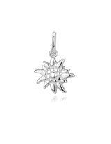 Edelweiss Anhänger 12 mm klssich mit Öse Silber 925 1 Paxk = 2 Stk.