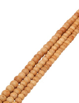Eibenholz Malakette cognac Kugeln matt 108 Kugeln mit gelbem Zottel