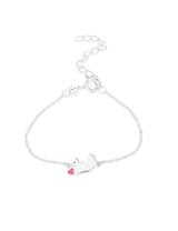 Eichhörnchen Armkette Anker 12-16 cm Kinder Schmuck mit Emaille Nuss pink Grösse verstellbar