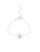 Einhorn Armkette Anker 12-16 cm Kinder Schmuck mit Emaille Regenbogen Farben Grösse verstellbar