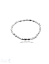 Elastikarmband Silber 925  Navette poliert