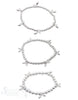 Elastikarmband Silber Kugel mit Tropfen 6x2 mm Tropfen - Shanti Enterprise AG