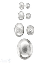 Ellipse matt flach Silber 925
