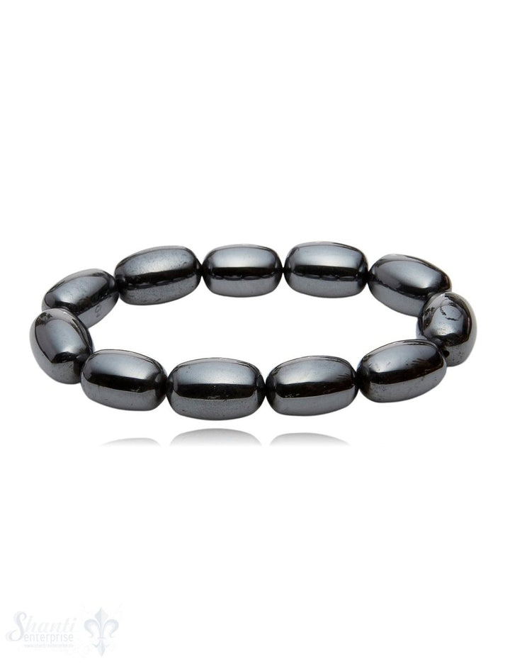 Ellipsoid Edelstein Armbänder 18x12 mm poliert auf Elastik 19 cm - Shanti Enterprise AG