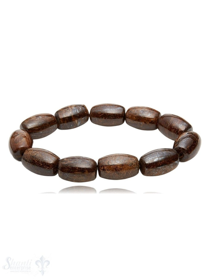 Ellipsoid Edelstein Armbänder 18x12 mm poliert auf Elastik 19 cm - Shanti Enterprise AG