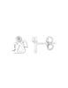 Engel mit Kopf Zirkonia weiss Ohrstecker7x6 mm durchbrochen Kinder Schmuck Silber 925 ec - Shanti Enterprise AG