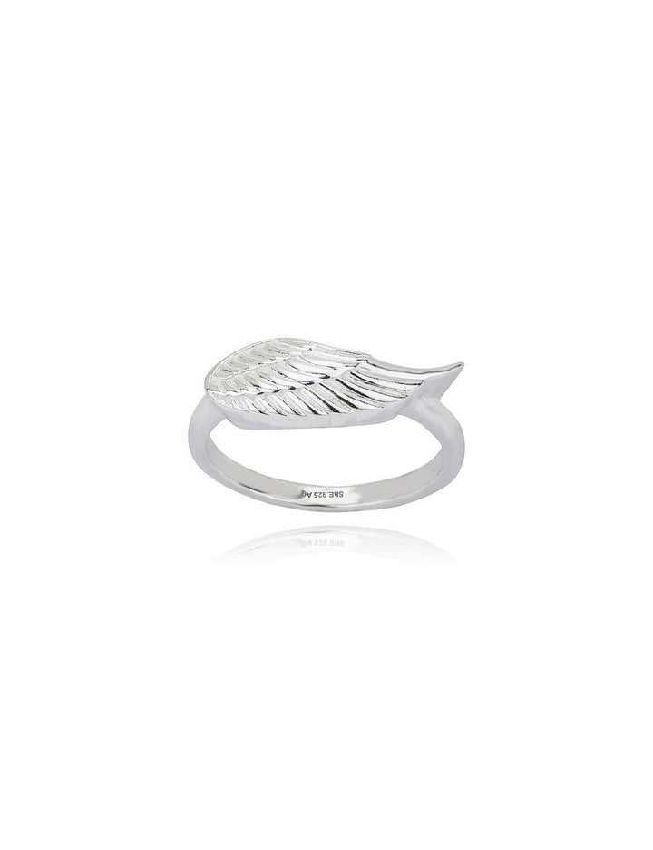 Engelsflügel quer Ring 20x6 mm Ring Silber 925 - Shanti Enterprise AG