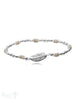 Feder mit Stein Armband Silber auf Elastik 4mm 18 cm - Shanti Enterprise AG