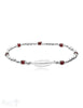 Feder mit Stein Armband Silber auf Elastik 4mm 18 cm - Shanti Enterprise AG