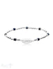 Feder mit Stein Armband Silber auf Elastik 4mm 18 cm - Shanti Enterprise AG