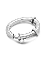 Federringschloss mit 2 Stopper oval 16,5x22,5 mm