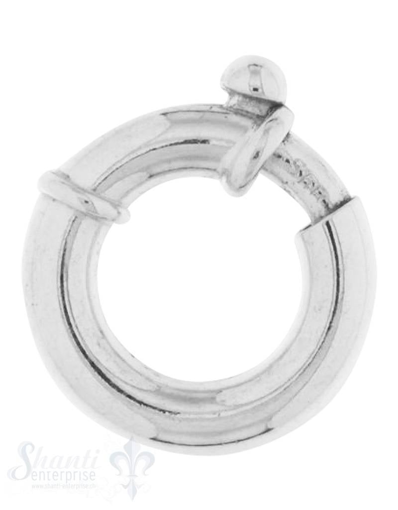 Federringschloss Silber mit 1 Stopper 18 mm i. D. Dicke 4mm - Shanti Enterprise AG