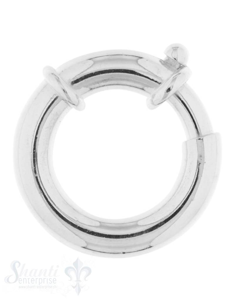 Federringschloss Silber mit 1 Stopper 30 mm iD 18 mm 1 Pack = 1 Stk. Dicke: 6mm - Shanti Enterprise AG