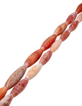 Feuerachat Strang orange matt Navette AA