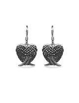 Fkügel Ohrhänger doppelt geschwärzt 15x13 mm Silber 925